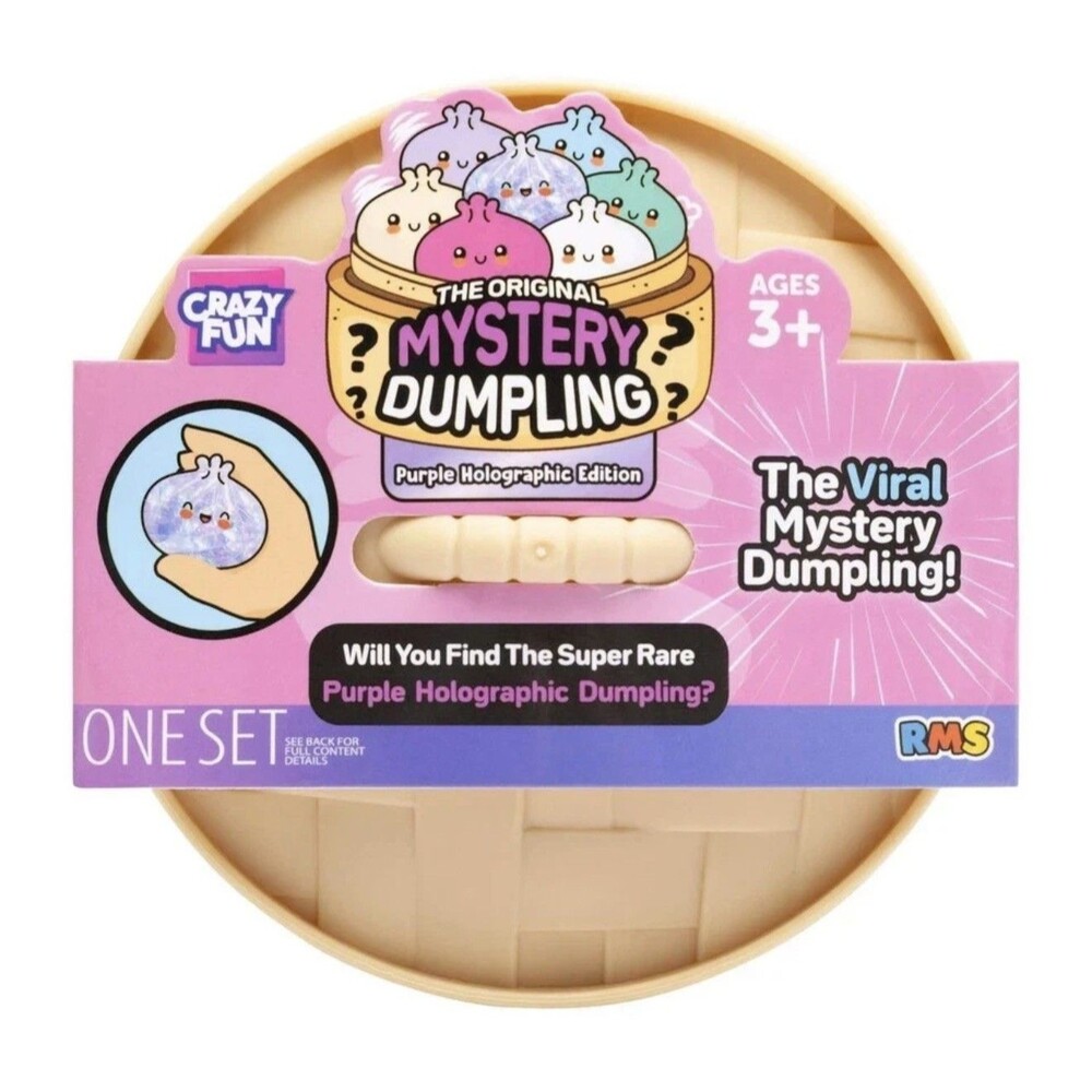 “Crazy Fun Mystery Purple Ribbon Holographic Squishy Dumpling " new sealed "